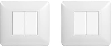 gloca Set Placche Plastica Compatibili Matix (2 Pezzi Bianco, 2 Posti)