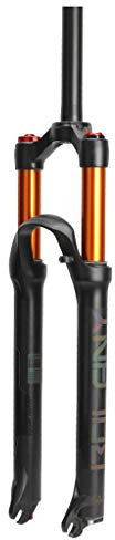 CVQJL Federgabel 29, Mountainbike, leichte Magnesiumlegierung, 1-1/8 Zoll, 28,6 mm, Sperre, Schulterfederweg 100 mm (Farbe: A, Größe: 27,5 Zoll)