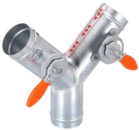 PATIKIL 3 Pouces 3 Voies Diviseur, Y En Métal Manuel Volume Régulateur Pour Vents Ventilateurs Extracteurs Conduits De Poêle Hottes Systèmes HVAC Ventilation