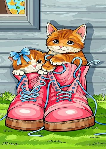 Puzzle 1314 Teile Erwachsene Tier Katze Schuhe, Kreative Unterhaltung, Herausforderndes Rätsel, Spaß, Klassisches Puzzle 75 x 50 cm 1314 Teile Puzzle