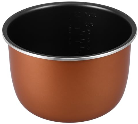 FOMIYES Aluminio Aleación de Antiadherente Interior de Olla Recambio de 4l Diseño de Gran Capacidad Marrón para Olla Arrocera