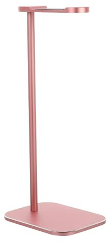 HEATSHAKING Headphone Rack Metal Vertical Headphones Storage Stand for Home Desk Office Use in Rose Gold for Headset Holder and Display