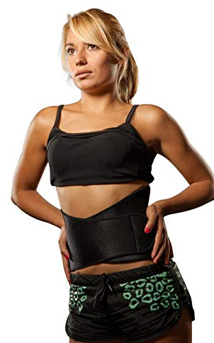 LOREY Hochwertige Rückenbandage/Rückenstütze aus Neopren LU10005 Schwarz