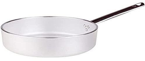 Pentole Agnelli Linea Alluminio 5mm Casseruola Bassa con 1 Manico, Argento, 20 cm