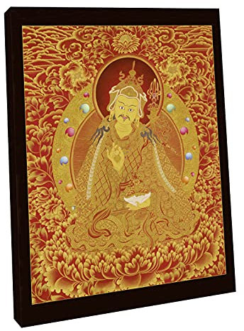 Thangka Padmasambhava Guru Rinpoche Leinwandbild Druck religiöses Wandbild Reproduktion 40x50 cm