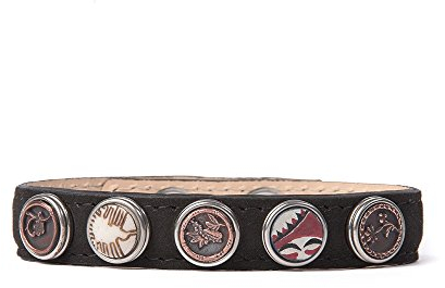 Noosa Armband Wrap Bracelet Petite Classic Skinny (5 Chunkhalterungen) black, Grösse:S
