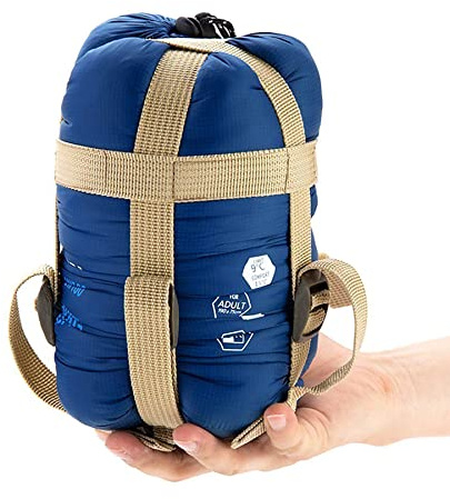 ECOOPRO Warm Weather Sleeping Bag - Portable, Waterproof, Compact Lightweight, Comfort with Compression Sack - Great for Outdoor Camping, Backpacking & Hiking-83 L x 30 W Fits Adults