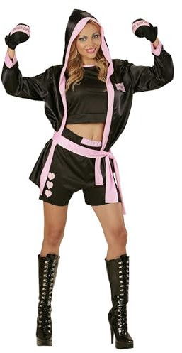 W WIDMANN MILANO Party Fashion - Kostüm Boxer für Damen, Kickboxer, Sportler, Faschingskostüme