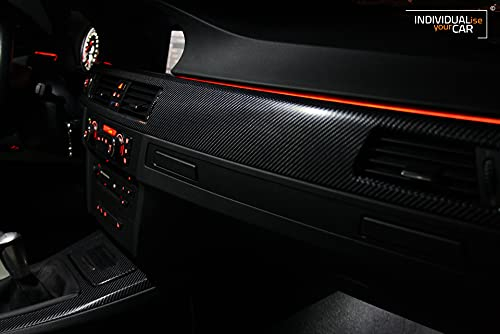 EL Ambientebeleuchtung für 3er E90 E91 E92 E93 (2m für Armaturenbrett EL, BMWOrange)