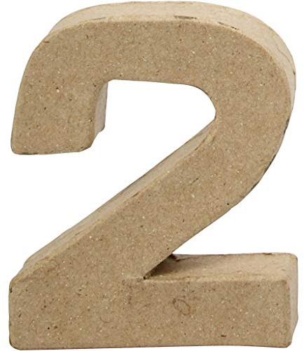 Number, small, H: 10 cm, 2, 1pc, W: 8,3 cm