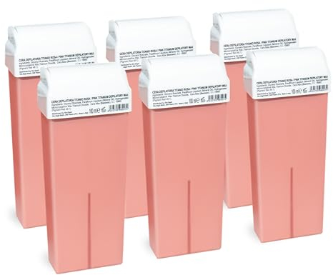 SIE-DEPIL Ceretta Rullo, Rosa, Cera Depilatoria, Ceretta, Ricarica Ceretta Rullo 6 x 100ml, Rullo Ceretta, Universale, Ricariche Ceretta A Rullo, Cera Depilatoria Rullo