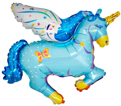 Folienballon Pegasus blau Folienballons