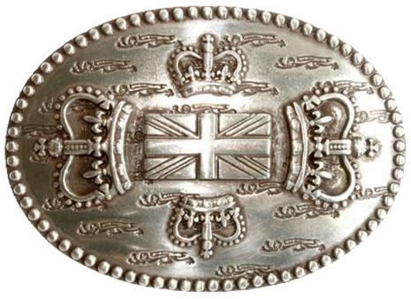Norman K Modedesgin Gürtelschnalle British Crown, Union Jack