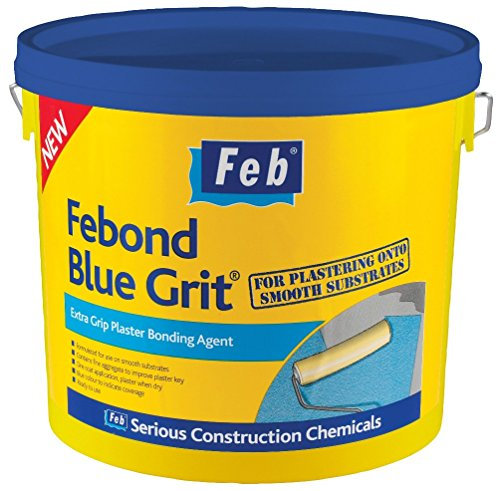 Febond Blue Grit Extra Grip Plaster Bonding Agent – Ready To Use – One Coat Application – Blue – 10 Litre