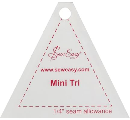 Sew Easy Mini Template – Triangle Quilting & Patchwork Shapes for Applique Sewing, Transparent Acrylic Non-Slip, 2.8 x 2.5”