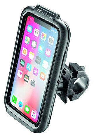 INTERPHONE SMIPHONEX - Supporto Moto Dedicato Iphone X - Utilizzo su Manubrio Tondo - Antivibrazione - Antipioggia e Polvere - Completa funzionalità del Telefono anche con i Guanti