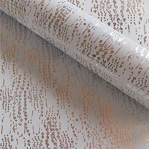 Muriva Kylie Minogue Cassia Textured Metallic Wallpaper Luxury Designer Vinyl 10m Roll Rose Gold 701551