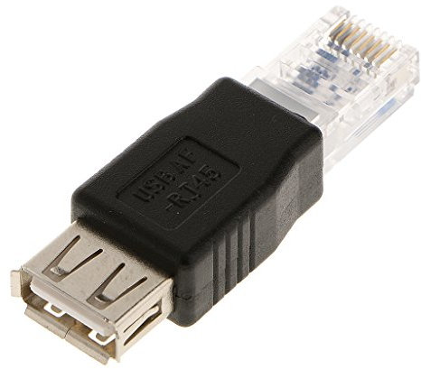 kesoto USB2.0 Female to RJ45 Male Plug Adapter Converter Connector for Computer (Black)
