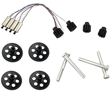 Tubayia 4 Set CW CCW Motor + Welle Schaft + Kleines Zahnrad + Großes Zahnrad für Visuo Xs809 Xs809hw Xs809hc RC Drohne