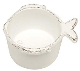 Virginia Casa Dip Schale, Schälchen Marina Fisch D. 8cm weiß Bianco Keramik
