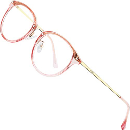 ATTCL Unisex blaulichtfilter brille computerbrille zum Blockieren von UV-Kopfschmerz [Augenbelastung Reduzieren] Gaming Brillen(Herren/Damen) 19702 Rosa