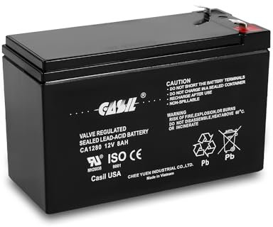 Casil Batterie 12 V 8 Ah CA1280 F2 scellée au plomb acide (SLA)