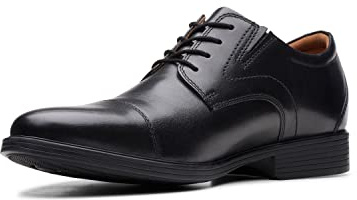 Clarks Men's Whiddon Cap Oxford, Black Leather, 9