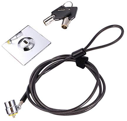 Hemobllo 2m Cadenas De Sécurité pour Ordinateur Portable avec Câble Renforcé De Mètres Verrou pour Bureau Et Maison Protection Le Vol Noir