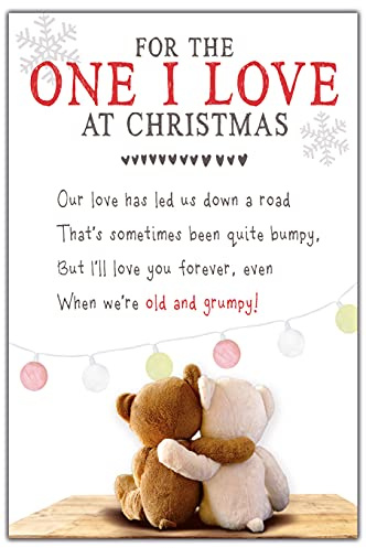 Weihnachtskarte mit Aufschrift „One I Love Christmas“, schöne Worte „One I Love Christmas“, Weihnachtskarte für einen I Love, Weihnachtskarte für einen I Love, Romantic One I Love Weihnachtskarten