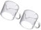 Cabilock 2 Stück Milchkännchen Glaskanne Milchkanne Sahnekanne Sauciere Glas Tasse mit 2 Ausgießer Milchkaffee Tasse Glas Transparent Fett-Trenn-Kanne für Milch Sahne Sauce Kaffee 40ml
