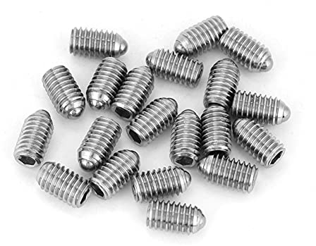 20 Stücke Edelstahl Feder Innensechskant Kugelkopf Gewindestift Schraubensatz Gewinde Sechskant Feder Kugel Kolbenschraube Konus Gewindestifte(M6*10(20PCS))
