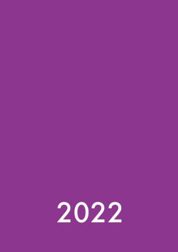 Kalender 2022 A4 - 1 Seite / Tag: Großer und dicker Planer, als Timer, Tagebuch und Tageskalender (lila)