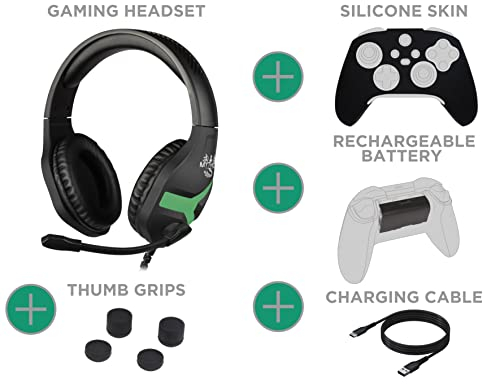 Konix Mythics Gaming-Zubehörpaket Chronos Xbox Series X|S - Headset - Batterie - Kabel - Schutzhülle - Daumenstützen