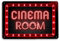 Panneau de salle de cinéma – Panneau de cinéma imprimé rouge A4
