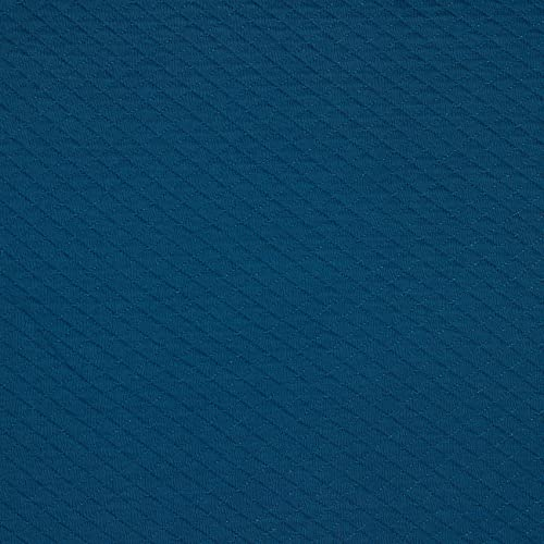 VmG-Store Rauten Jersey Steppstoff Optik Meterware zum Nähen Baumwolljersey Kinderkleidung (037 I Dunkel Petrol (Meterware))