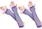COSFAN 2 Paar Damen Netzhandschuhe,Lange Fingerlose Mesh Handschuhe,Elastische Hohle Handschuhe für Kleid Tanz Party Kostüm Zubehör (Blau)