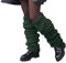 Damen Frauen Winter Crochet Stricken Stulpen Beinstulpen Beinwärmer Kniestrümpfe Legwarmers (Grün, One Size)