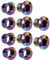 Albedel Double Chainring Bolts Screws Disc Crankset Nuts Chainwheel Colorful Fit for Road Bike Mountain Bike MTB 5 pcs