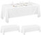 2er-Pack weiße Polyester-Tischdecken 153×260 cm für 6 Fuß rechteckige Tische Polyester-Tischdecke, Flecken- und knitterfest, waschbare Tischdecke für Hochzeitsempfang, Bankettparty