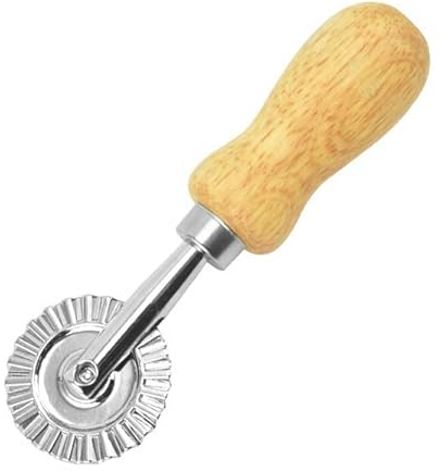 Ravioli Cutter Stamps/Crimper Pasta/Pie Maker,Pastry Wheel with Sturdy and Stable Stainless Steel Wheel, Easy-Grip Handle,Fluted Edge Pasta Press Pasta Cutter for Home and Kitchen Use- 1.6 Diameter
