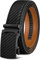 KEMISANT Gürtel Herren, Ledergürtel Ratsche Automatikschließe für Herren Business Anzug,Breit 35mm,Größe Angepasst(Schwarz-135cm/40-46 taille verstellbar)