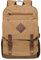 KAUKKO Retro Rucksack für Damen Herren, Vintage Daypack Schulranzen mit 15 Zoll Laptopfach für Arbeit, Uni, 25L, Braun-KF19