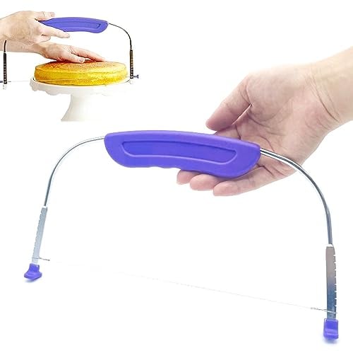 Davfiecn Adjustable Cake Cutter Adjustable Wire Straight Cake Slicer Professional Cake Leveller Slicer Stainless Steel Cake Cutter for Kitchen Accessories Baking Tools
