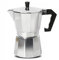 A2ZWORLD Caffettiera Moka in Alluminio, Colore Argento, Manico Anti Scottatura, Compatibile con fornello Elettrico e a Gas, NON Induzione (9 Tazze)