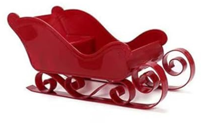 FOLODA Mini Schlitten Ornament Candy Dish Santa Weihnachten Schlitten Dekoration Tisch Mittelstück XmasSled Ornament Schlitten Korb Weihnachten Schlitten Dekoration