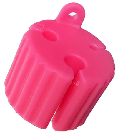 Hiborth Silicone a Sfera Fissa per Canna da Pesca Resistente all'Usura con Fori da 3/6/8 mm Supporto per Clip di Protezione per Asta Mini Riutilizzabile colorato AntiGraffio Rosa