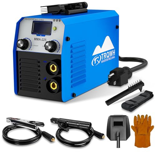 TRQWH Welding Machine 110V/220V Stick Welder ARC Welder Machine IGBT Inverter Mini MMA Welder Tig/Mig Portable Welding Machine (TRQ-MMA225)