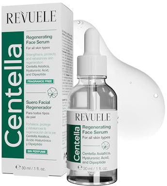 Revuele Centella Regenerierendes Gesichtsserum – Unparfümiert, mit CICA, Hyaluronsäure & Dipeptid, für alle Hauttypen, 30 ml