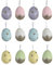 Ostereier zum Aufhängen 6cm 12 Stück mit Glitzer - Plastikeier mit Aufhänger - Kunststoff Deko Eier für Ostern - Kunststoffeier als Osterdeko Hängedeko Frühlingsdeko bruchfest - Pastell Mix