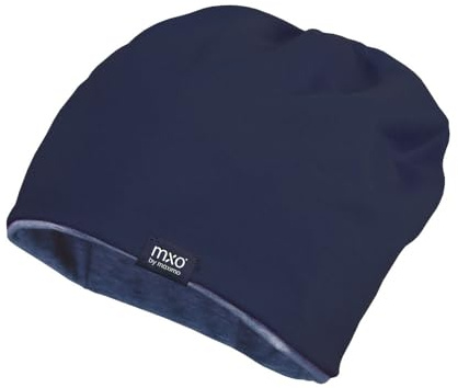 maximo GOTS Kids-Beanie, Reversible Uni/Melange, Futter, UV 50 Baumwolljersey